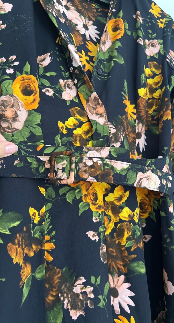 Aker Çiçek Desenli Uzun Bohem Elbise - Görsel 4