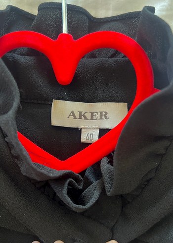 Aker Siyah Uzun Kollu Kemerli Uzun Elbise - Görsel 5