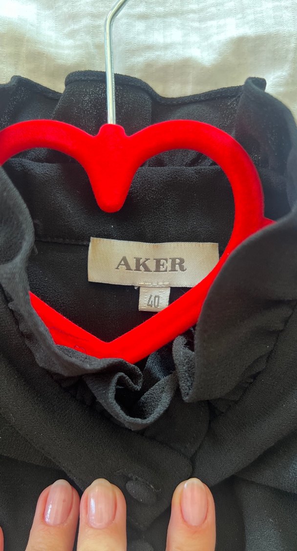 Aker Siyah Uzun Kollu Kemerli Uzun Elbise - Görsel 5