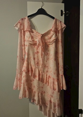 Pembe çiçekli elbise - Görsel 2