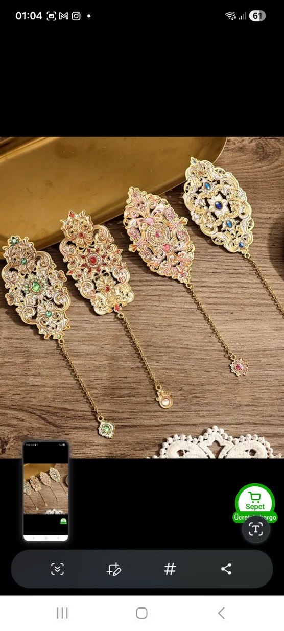 barok stilde metal kitap ayraclari - Görsel 3