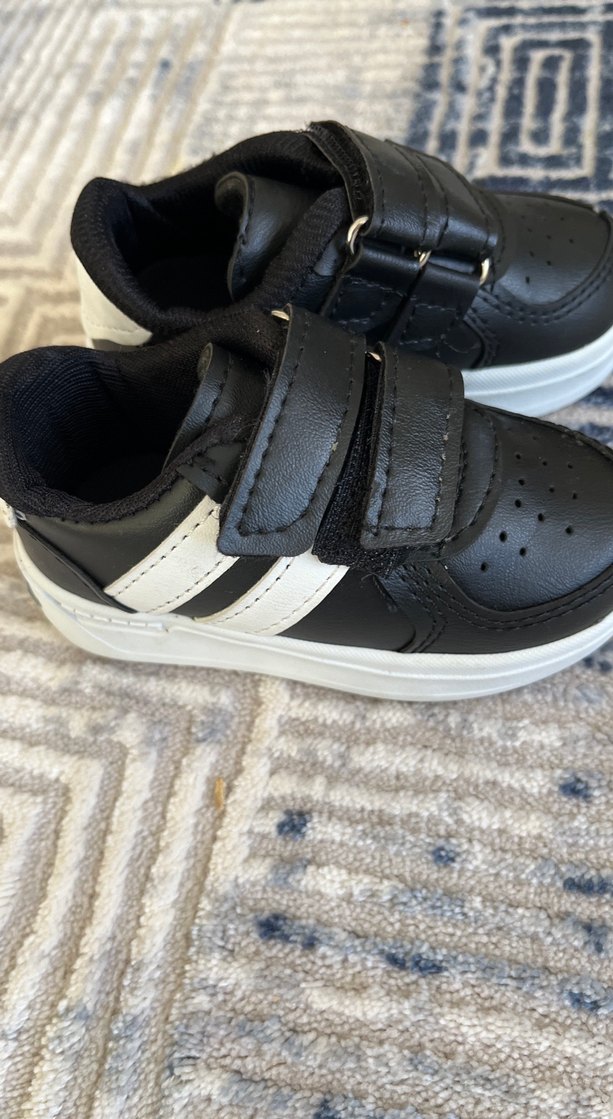 Çift Cırtlı Siyah Erkek Çocuk Spor Ayakkabı - Görsel 4