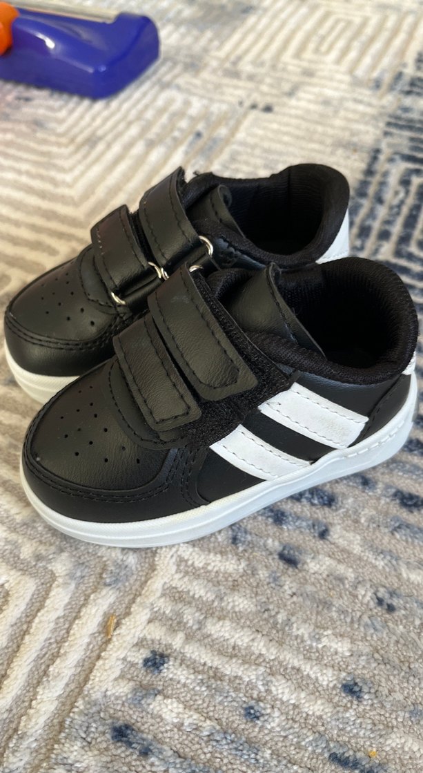 Çift Cırtlı Siyah Erkek Çocuk Spor Ayakkabı - Görsel 2