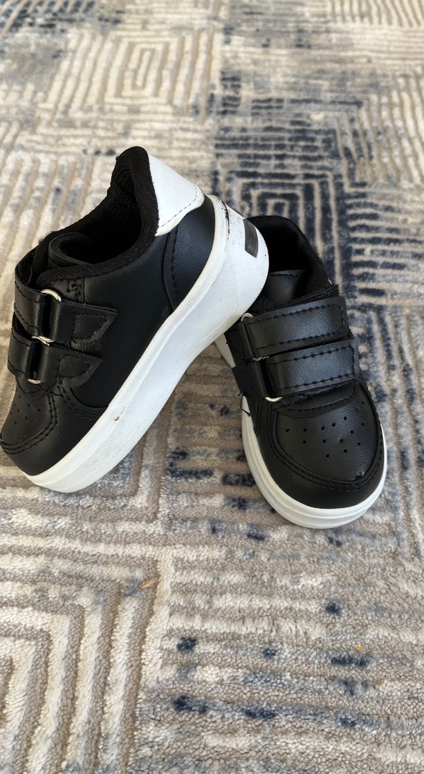 Çift Cırtlı Siyah Erkek Çocuk Spor Ayakkabı - Görsel 5