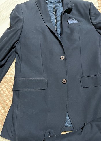 Düğmeli Lacivert Erkek Yelekli takım - Görsel 3