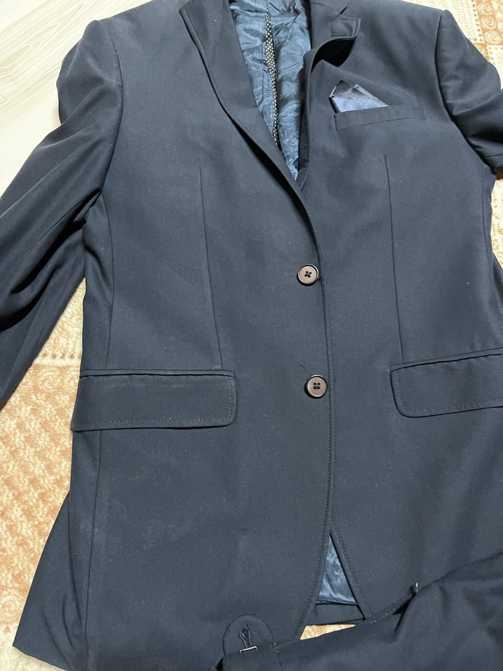 Düğmeli Lacivert Erkek Yelekli takım - Görsel 3