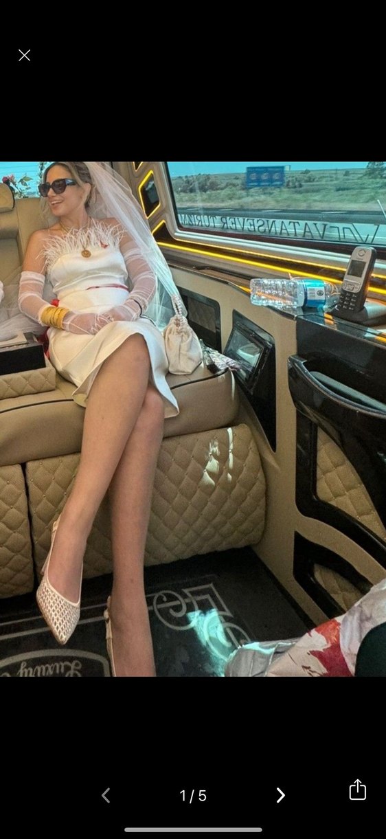 Tüy Detaylı Straplez Beyaz Uzun abiye - Görsel 2