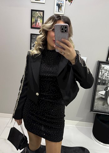 Taşlı elbise - Görsel 3