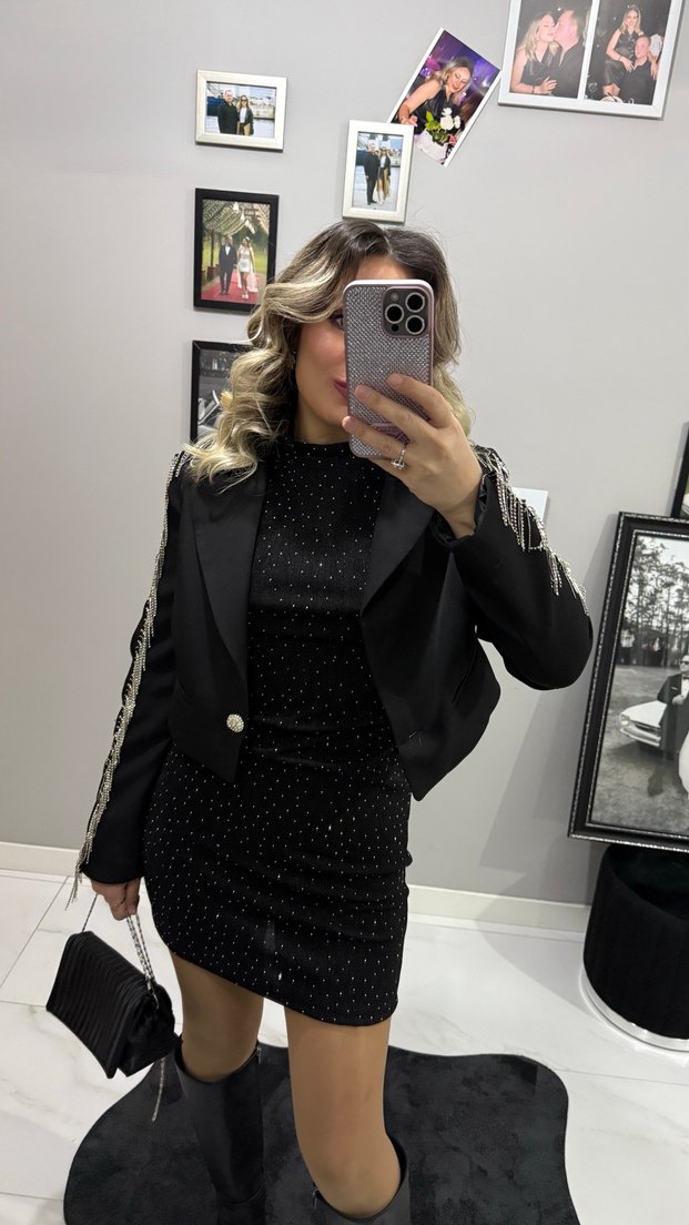 Taşlı elbise - Görsel 3