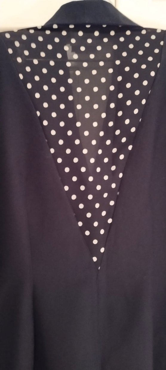 Düğmeli Siyah Puantiyeli Kadın elbise - Görsel 2