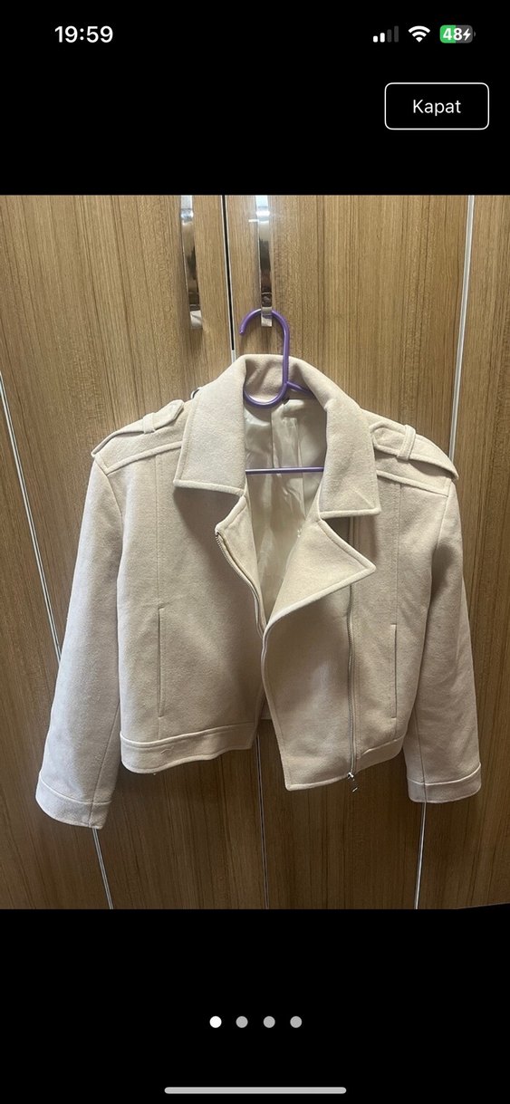 Bej Midi Kadın Ceket - Görsel 3