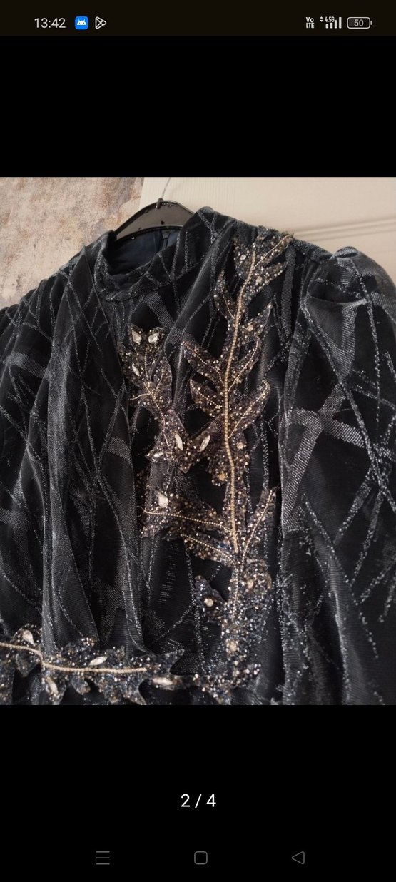 lacivert Uzun Abiye Elbise - Görsel 2