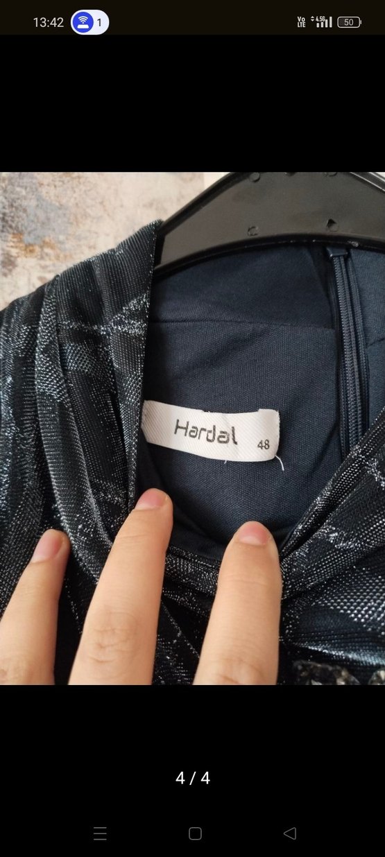 lacivert Uzun Abiye Elbise - Görsel 4