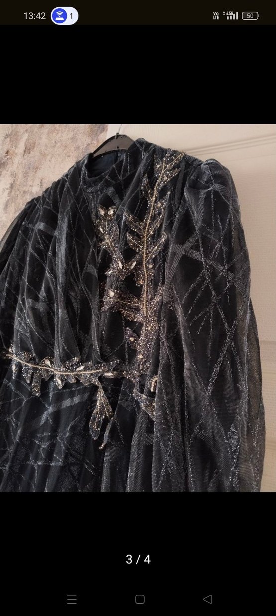 lacivert Uzun Abiye Elbise - Görsel 3