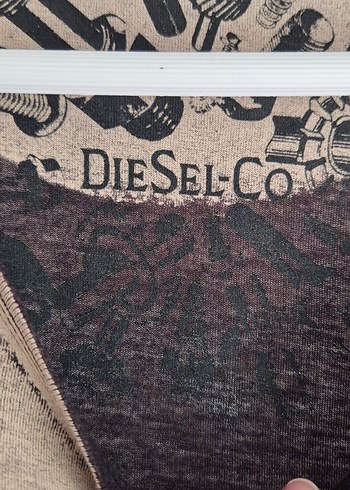 Kahverengi Baskılı İkonik Diesel Tişort - Görsel 2