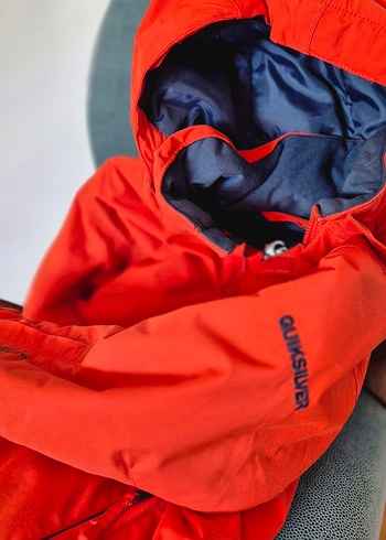 Kırmızı Erkek Çocuk Kapüşonlu Kayak Montu - Görsel 3