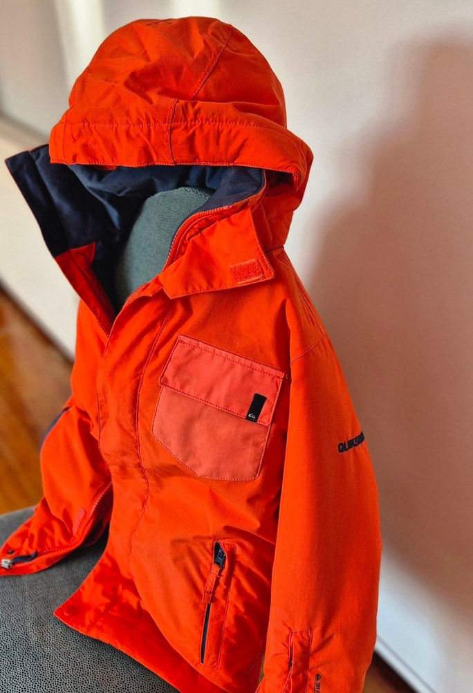 Kırmızı Erkek Çocuk Kapüşonlu Kayak Montu - Görsel 2