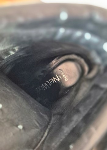 Network Kadın Siyah Deri Topuklu Bot - Görsel 6