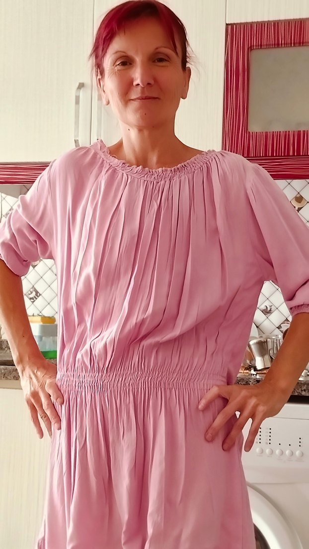 Pembe Salaş Hamile Bluz - Görsel 2