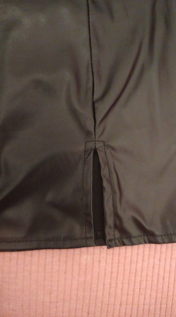 Deri Siyah Mini Etek - Görsel 2