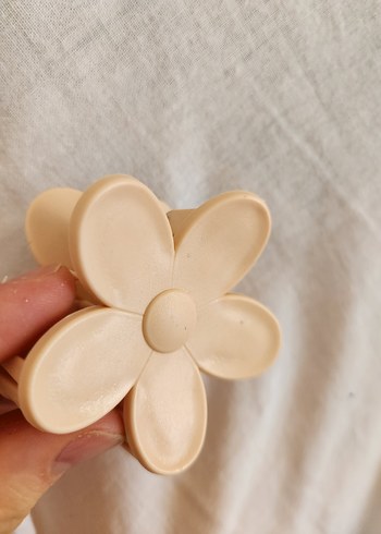 Diğer Pastel Mor Çiçek Desenli Elastik Saç Tokası