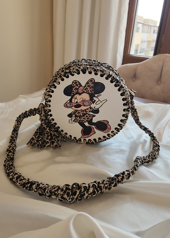 Diğer leopar Detaylı minnie mouse Örgü çocuk Çanta