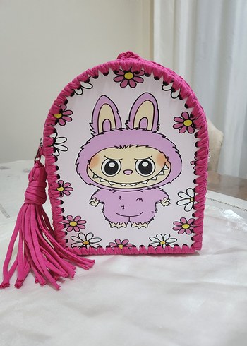 Pembe Çiçekli Çocuk Okul Çantası