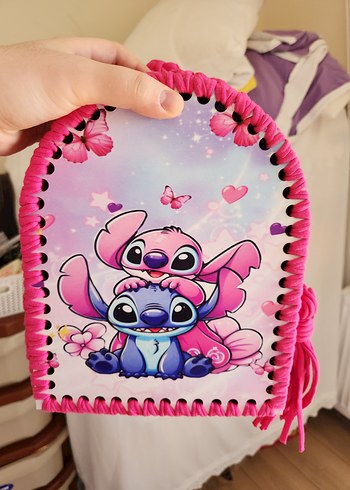  Pembe Çiçekli Çocuk Okul Çantası