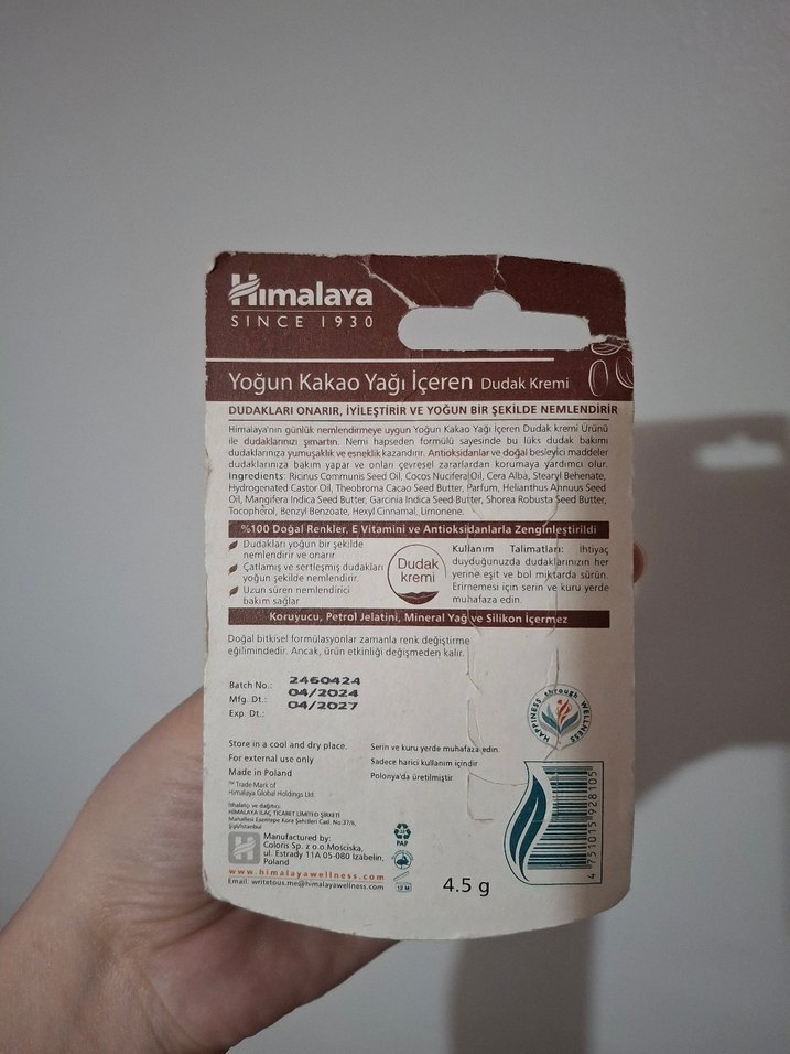 Himalaya Yoğun Kakao Yağlı Dudak Kremi - Görsel 5