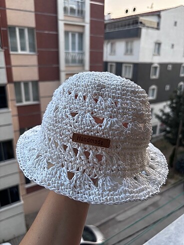 Beden beyaz Renk Mango model hasır şapka