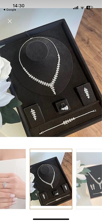 Helen zirkon taşlı takı seti - Görsel 5