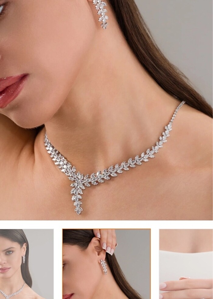 Helen zirkon taşlı takı seti - Görsel 3