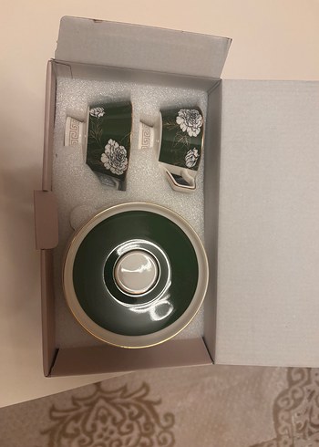 English Home New Bone China Yeşil Kahve Fincan Takımı - Görsel 5