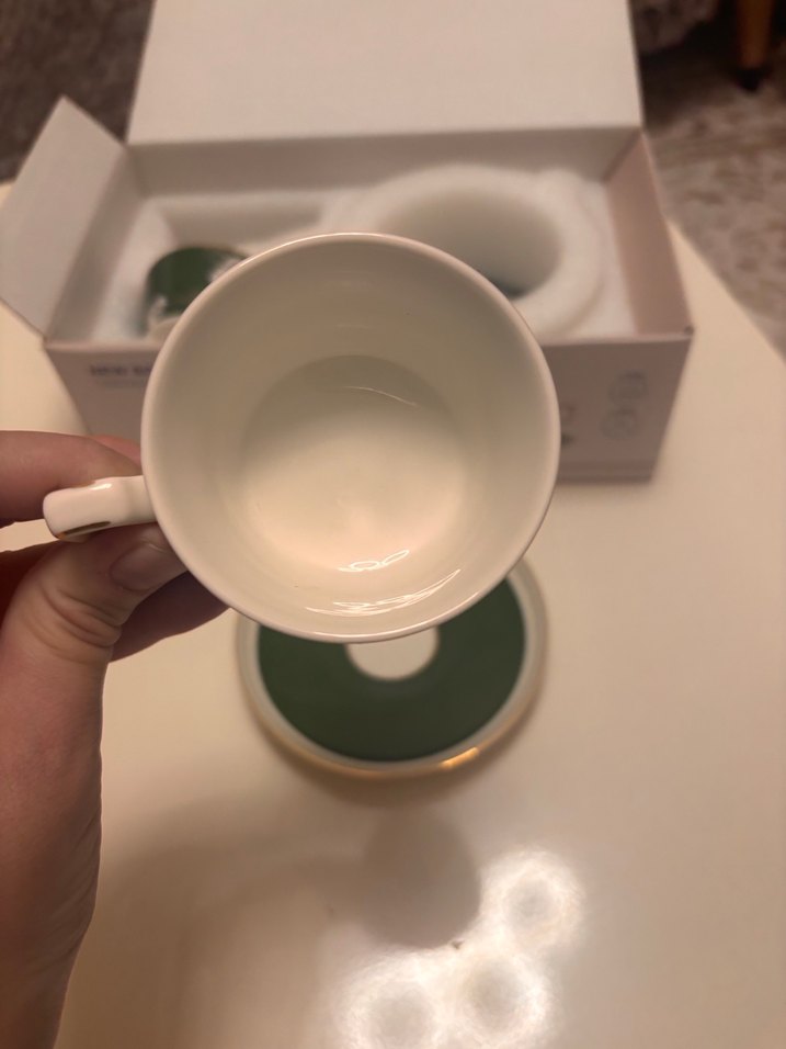 English Home New Bone China Yeşil Kahve Fincan Takımı - Görsel 3