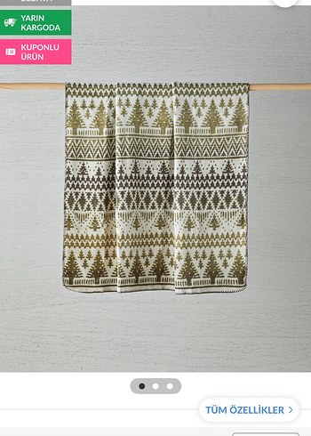 ENGLISH HOME Kahverengi Desenli Battaniye - Görsel 8