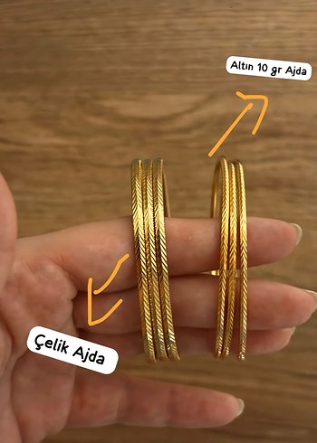 Çelik başak Ajda bilezik 3lü - Görsel 9