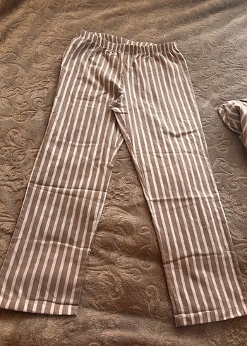 Penti Düğmeli Uzun Kollu Çizgili Kadın Gömlek Pijama Takımı - Görsel 5