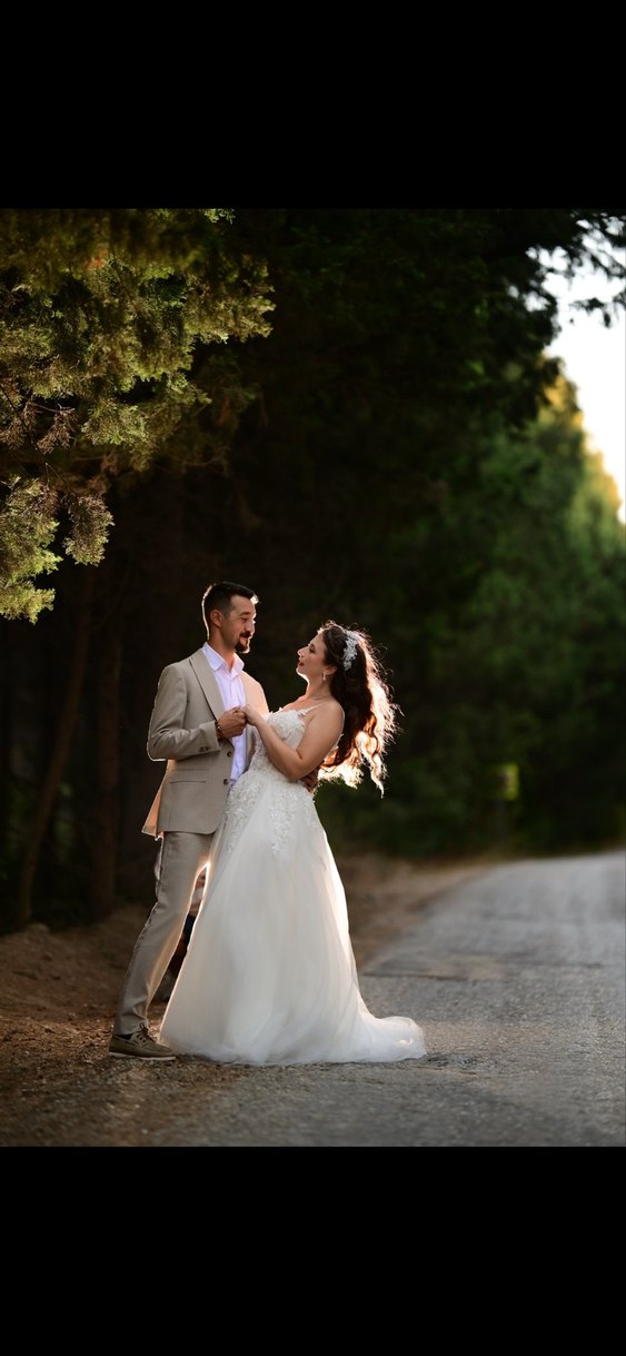 Bohem Beyaz A Kesim Uzun Gelinlik - Görsel 4