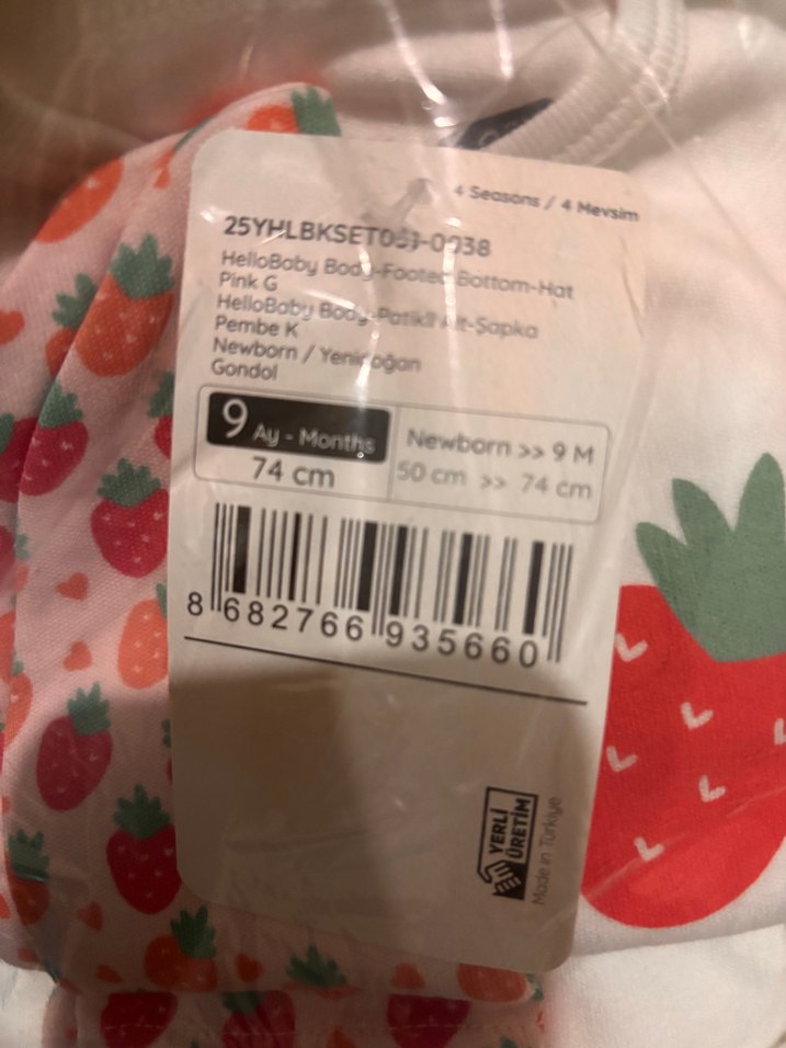 Renkli Baskılı Bebek Kız Takımı - Görsel 4