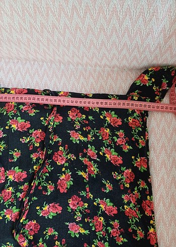 Çiçek Desenli Uzun Bohem Elbise - Görsel 5