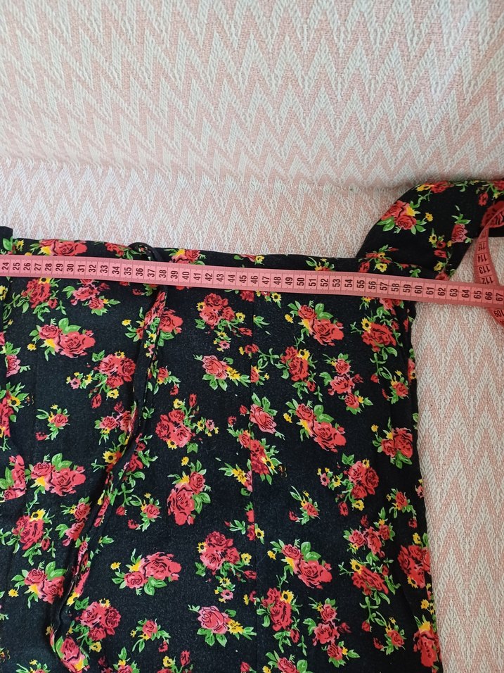 Çiçek Desenli Uzun Bohem Elbise - Görsel 5