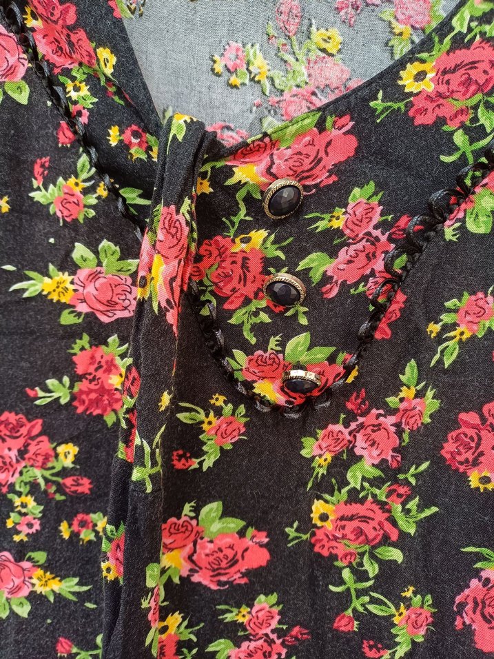 Çiçek Desenli Uzun Bohem Elbise - Görsel 2