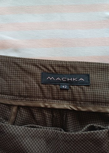 Kemerli Kadın Kumaş Pantolon - Kahverengi - Görsel 6