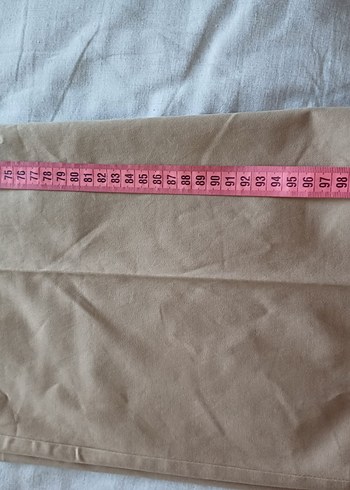 Bej Kadın Keten Kumaş Pantolon - Görsel 4