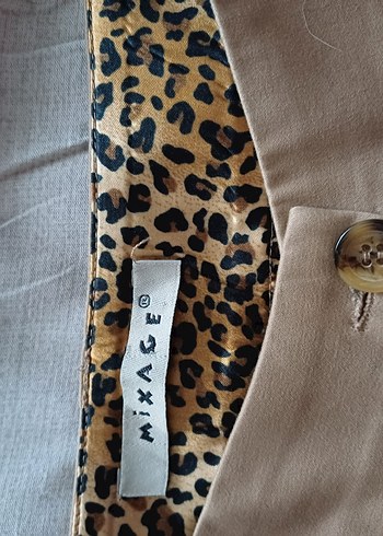 Bej Kadın Keten Kumaş Pantolon - Görsel 3