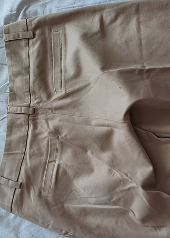 Bej Kadın Keten Kumaş Pantolon - Görsel 2