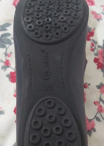 Kadın Klasik Mavi Tokalı Topuklu Babet - Görsel 2