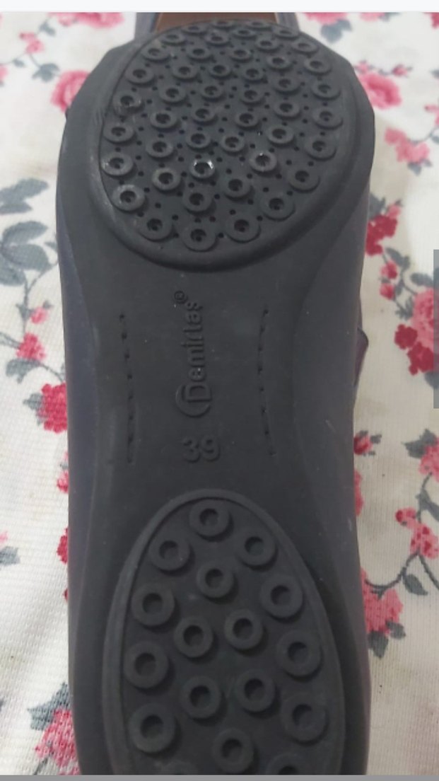 Kadın Klasik Mavi Tokalı Topuklu Babet - Görsel 2