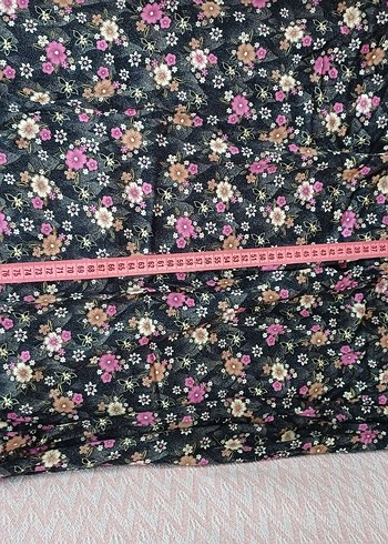 Çiçekli Bohem Düğmeli  bluz+etek ikili takım - Görsel 6