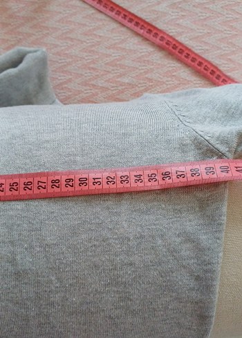 Gri Kadın Uzun Kollu Boğazlı Triko - Görsel 2